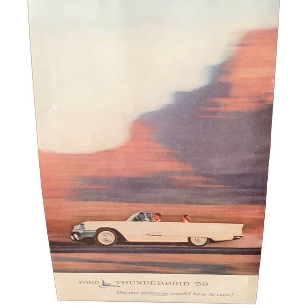 Vintage 1959 Ford Thunderbird Everyone Would Love Ad Advertisement